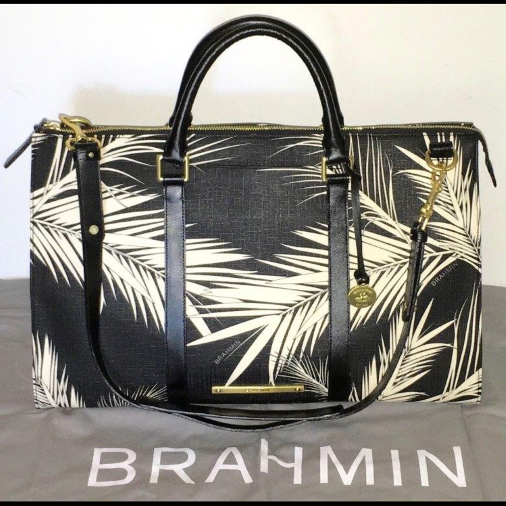 Brahmin Anytime Weekender Black Palm